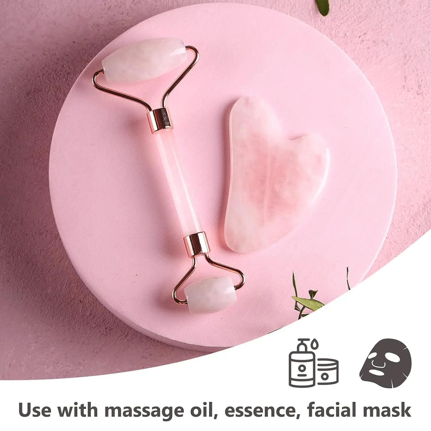 Veluna Glow Guasha Facial Tool and Roller Set