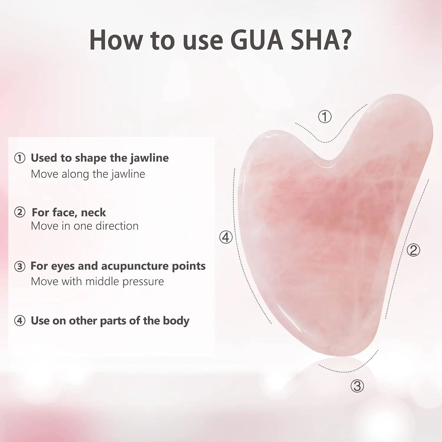 Veluna Glow Guasha Facial Tool and Roller Set