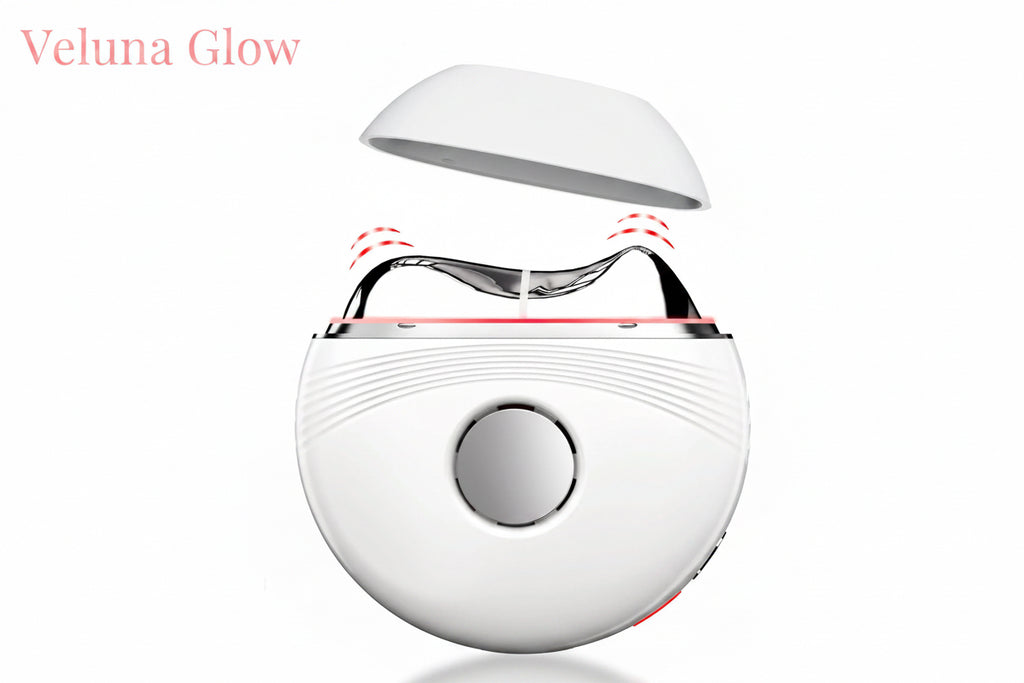 Hot and Cold Micro-Current Beauty Instrument Vibrating LED Red and Blue Light Scraping Instrument, Household Neck Beauty Massage